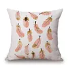 printed pink and gold cushion cover pineapple fundas cojines simple nordic throw pillow case 2018 decorative almofada