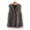 Varm Fashion Faux Fur Vest Laies Gilet Waistcoat Jacka S M L Gratis frakt
