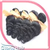 On Sale 1 Piece Loose Wave Hair Weave Brazilian Virgin Human Hair Bundles Unprocessed Wavy Loose Curly Hair Extensions Wholesale 12-26"