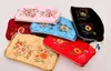 Handicraft Crescent-shaped Embroidered Big Jewelry Gift Bags Zipper Decorative Tassel Silk Storage Pouches 50pcs/lot mix color