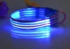 Chegada nova colar de design colorido da listra Pet Dog Segurança LED Collar LED Light up Piscando