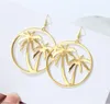 2018 new fashion jewelry night shop Esagerazione Grande cerchio Orecchino Albero di cocco Orecchini Lampadario Orecchini 6.9 * 5 cm