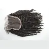 Verschlüsse Mongolischer Afro Kinky Curly Top-Spitzenverschluss 4x4 frei/2/3Teil unverarbeitetes Echthaar Kostenlose Lieferung GEASY Haarprodukte