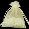 200 Pçs céu azul organza saco presente wrap wedding favor 9x12 cm sacos de natal
