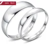 새로운 간단한 매끄러운 표면 연인 반지 패션 입안 S925 스털링 실버 쥬얼리 커플 링 웨딩 약혼 반지