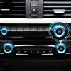 Bilstyling Luftkonditionering Knappar Audio Circle Trim Cover Ring för BMW 1 2 3 4 5 6 7 Serie GT X1 X5 X6 F30 F32 F34 F10 F15 F45 F01 E70 E71