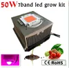 2017 New Arrival 50W DIY led grow kit,50W 7band led grow light chip+ power supply+ heatsink + Cooling fan with Driver +optical lenses