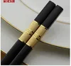 Wysokiej klasy Korea Japanese Hotel Alloy Chopsticks Creative Chopsticks Hotel Dining Chopsticks Gold Silver Black Chopsticks