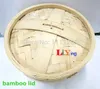 Whole-Bamboo Steamer Basket Set for Lid 7inch 18cm beige Rice Cooker Pasta fish Healthy cooking tools breakfast dishes co220S