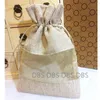 Sacchetti regalo in organza di lino e iuta trasparenti 15x22 cm (6"x8.5") Olio essenziale Shampoo liquido per il trucco Tela per il trucco Sacchetti promozionali in lino per gioielli