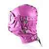 Erotic Sex BDSM Bondage Leather Hood for Adult Play Games Full Masks Fetish Face Blindfold for Couple Games6288536