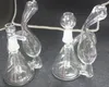 5sets/lot Mini Beaker Recycler Glass Bong Hand Blown Unique Design Small Water Pipe 6 inch Oil Rig Bubbler Sale Delicate Appearance