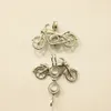 Messing motorfiets hanger medaillon kooi, kan in 7.4mm parel hanger monteren voor diy armband ketting charms montage