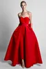 Setwell Designer Krikor Jabotian Czerwone kombinezony Suknie wieczorowe z odpinaną spódnicą Sweetheart Prom Suknie Spodnie dla kobiet Custom Made