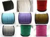 Heta! 100 meter Faux Suede Flat Leather Cord Necklace Cord 2mm Spool Välj din färg DIY smycken