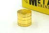 40 * 36mm 4 Layer Gold Pepper Grinders Metal Herb Grinder Hand Muller Tobacco Grinder Zinc Alloy CNC Tänder Grinders Gratis frakt MKK185