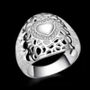 gratis Verzending Nieuwe 925 Sterling Zilveren mode-sieraden Retro hartvormige met Witte Diamant Met Pave zirkoon ring heet verkoop meisje gift 1736