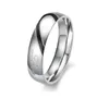 Mode-sieraden 316L roestvrij staal zilver half hart eenvoudige cirkel echte liefde paar ring trouwringen verlovingsringen valentines geschenk