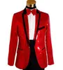 Al por mayor-Blanco negro rojo lentejuelas Cantantes moda vestido formal matrimonio trajes smoking blazer mens blazers conjunto hombre chaquetas + pantalones M L XL