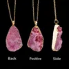 Hot sale Irregular Natural stone necklaces quartz Druzy Crystal Healing Point Chakra Bead Gemstone Pendant For women Fashion Jewelry in Bulk