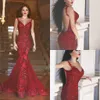 Vermelho escuro Vestidos de Baile Estilo Árabe Disse Mhamad Sereia Vestidos de Noite Cintas de Espaguete Até O Chão Longo Vestido de Festa Moda Inverno