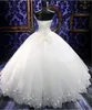 Haute qualité réel Po Bling Bling cristal robes de mariée dos pansement Tulle Appliques parole longueur robe de bal robes de mariée 294P