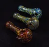 4 Inch Mixed USA color glass smoking hand pipes spoon Tobacco pipe bong free shipping W-1039