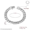 gift 925 silver 10MM Quartet buckle sideways bracelet - Male DFMCH037 new fashion sterling silver plated Chain link3055