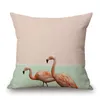 Flamingo Dekoration Kuddehölje Ljusrosa Tropiskt tryck Chaise Chair Kasta Kuddehus Vilddjur Hemmakontor Almofada