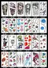 20.5*10cm Temporary fake tattoos Waterproof tattoo stickers body art Painting for party decoration etc mixed skull vintage clock etc