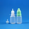 100 Sets 10ml Plastic Dropper Bottles Tamper Evidence Cap Long Thin Needle Tip Nozzle For e Liquid Drop Vapor e-Liquide 10 ml