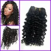 Cheveux humains mongols vierges vague profonde pince bouclée profonde dans les extensions de cheveux pour femme noire cheveux humains afro G-EASY