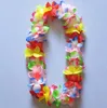 Hawaii Flower Necklace Silk Flower Wreath Party Supplies Garland Cheerleading Multicolor Hawaii förtjockning Kryptering Flower Lei4490149