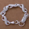 Free Shipping with tracking number Top Sale 925 Silver Bracelet Great White Dragon Bracelet Silver Jewelry 10Pcs/lot cheap 1592