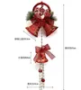 Decorations 55cm Jingle Bell Bow Music Symbol Beads Strap Garland Christmas Tree Holiday Venue Decoration