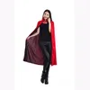 Ny Halloween vampyr svart röd cape unisex vuxen barn krage cloak party club karneval kostym