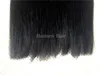 100g 1626inch 1 Jet Black Keratin Förbonnad nagel u Tip Hårförlängningar Silk Staka brasiliansk indisk peruansk remy Pre Bonded H7417349