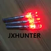 3kkアーチェリー狩猟複合弓炭素矢のテールのライト付きLEDライト矢印Nock for ID 6.2mm矢印赤い色