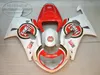 Dostosuj Zestaw obróbki do SUZUKI GSX-R1000 K2 2000 2001 2002 Red White Lucky Strike Fairings Set 00 01 02 GSXR 1000 Bodykits V62S