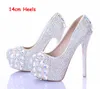 10/12 / 14 cm Stiletto Heel Wedding Buty Luksusowe Sparkly AB Crystal Bride Formal Sukienka Buty Platforma Rhinestone Party Prom