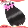 6st / mycket färgbar brasilianskt hår wefts naturlig svart jungfru mänskligt hårförlängning greatremy fabriksutlopp silkeslen rak hårväv