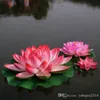 Best Selling 18 cm Diameter Kunstmatige Lotus Simulatie Lotus PU Lotusbloem Bloem Drijvende Water Thuis Tuing Fish Tank Decoratie Lotus