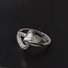 Gratis frakt Ny 925 Sterling Silver Fashion Jewely Heart Zircon S Ring Hot Sell Girl Gift 1492