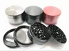 1.96 inches Metal Herb Grinders 4 parts 50mm Diameter Zinc Alloy Gunblack 4 parts tobacco grinder smoking grinder with Mini Pollen Scraper