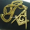 18K Gold Filled Sculpture Vrijmetselarij Masonic Mason Hanger Ketting N283