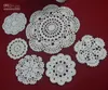 Partihandel - 100% bomull handgjorda virka doily bordsduk, 6 mönster anpassad, bröllop dekoration virka applique 30pcs / lot zj001