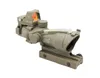 Ny Trijicon Acog 4x32 Real Fiber Källa Grön Upplyst Taktisk Rifle Jakt Omfattning W / RMR Micro Red Dot Sight Dark Earth