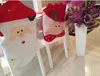 Fundas para sillas de Papá Noel, decoración de mesa de comedor de tela para parejas de Navidad, mayorista de decoraciones navideñas, decoración de sillas para el hogar CT01