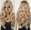 Seksowne kobiety039s długie blondynki mieszane falowane kręcone naturalne włosy pełne peruki Par Pardena 1949085