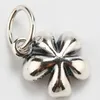 925 Sterling Silver Rosa Enamel Cherry Blossom Dangle Charm Pärla Passar European Pandora Smycken Armband Halsband Pendants